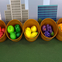 Learn Colors Sorting Nutrition Fruits And Vegetable Toys